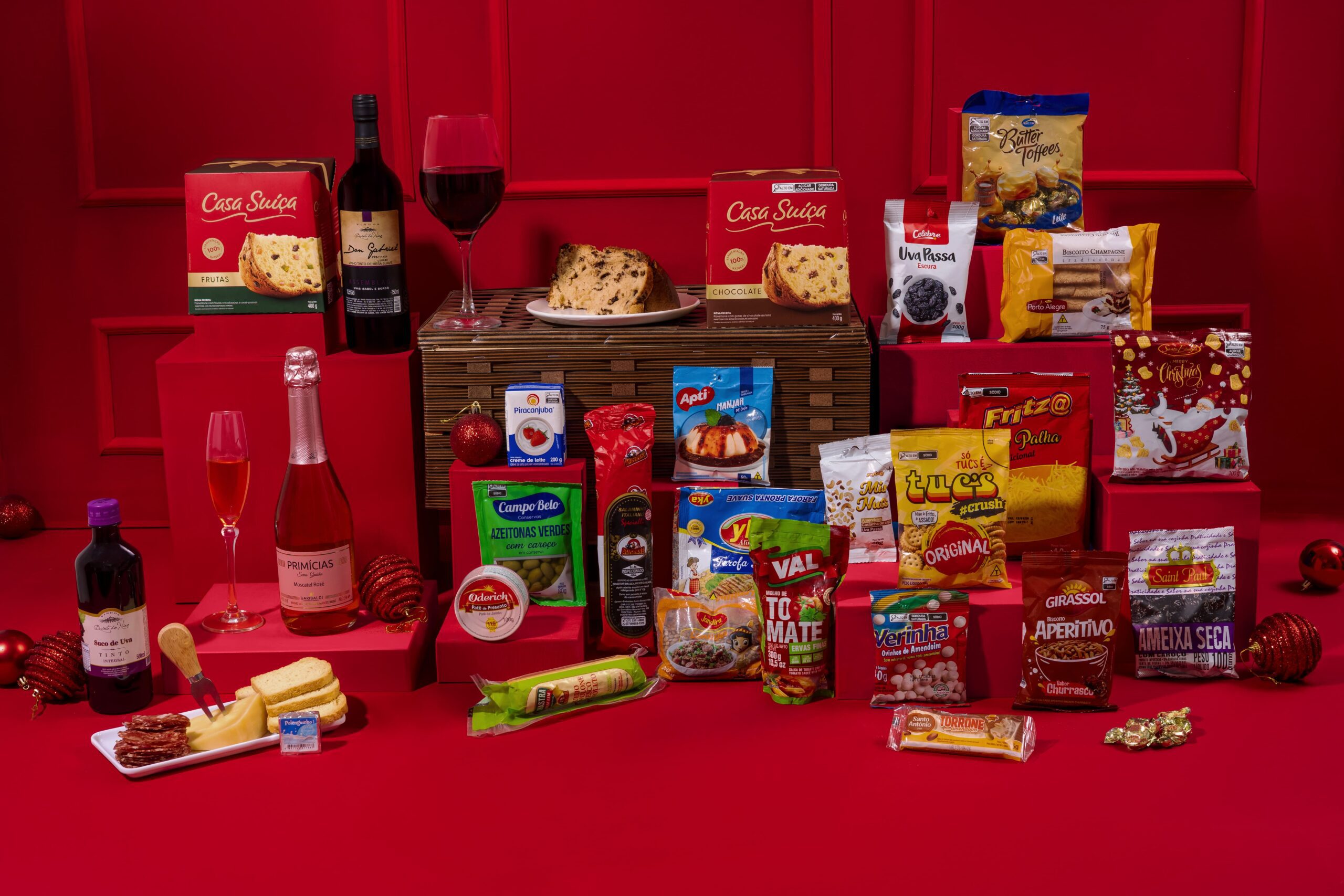 Foto da cesta de Natal - Harmonia Natalina em Baú Vime