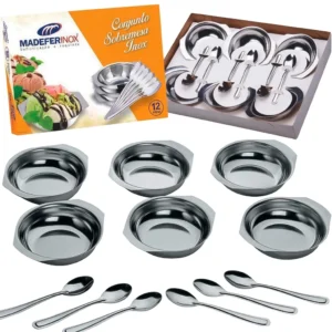 Conjunto Sobremesa 12 Peças – Aço Inox