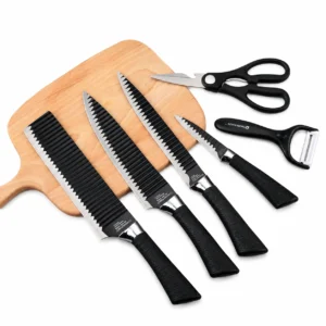 Kit Facas com Tesoura e Descascador 6 peças - Inox